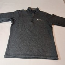 Columbia AM1534 Sweater Men's Size Small Dark Gray 1/4 Zip Pullover Sweatshirt image 9
