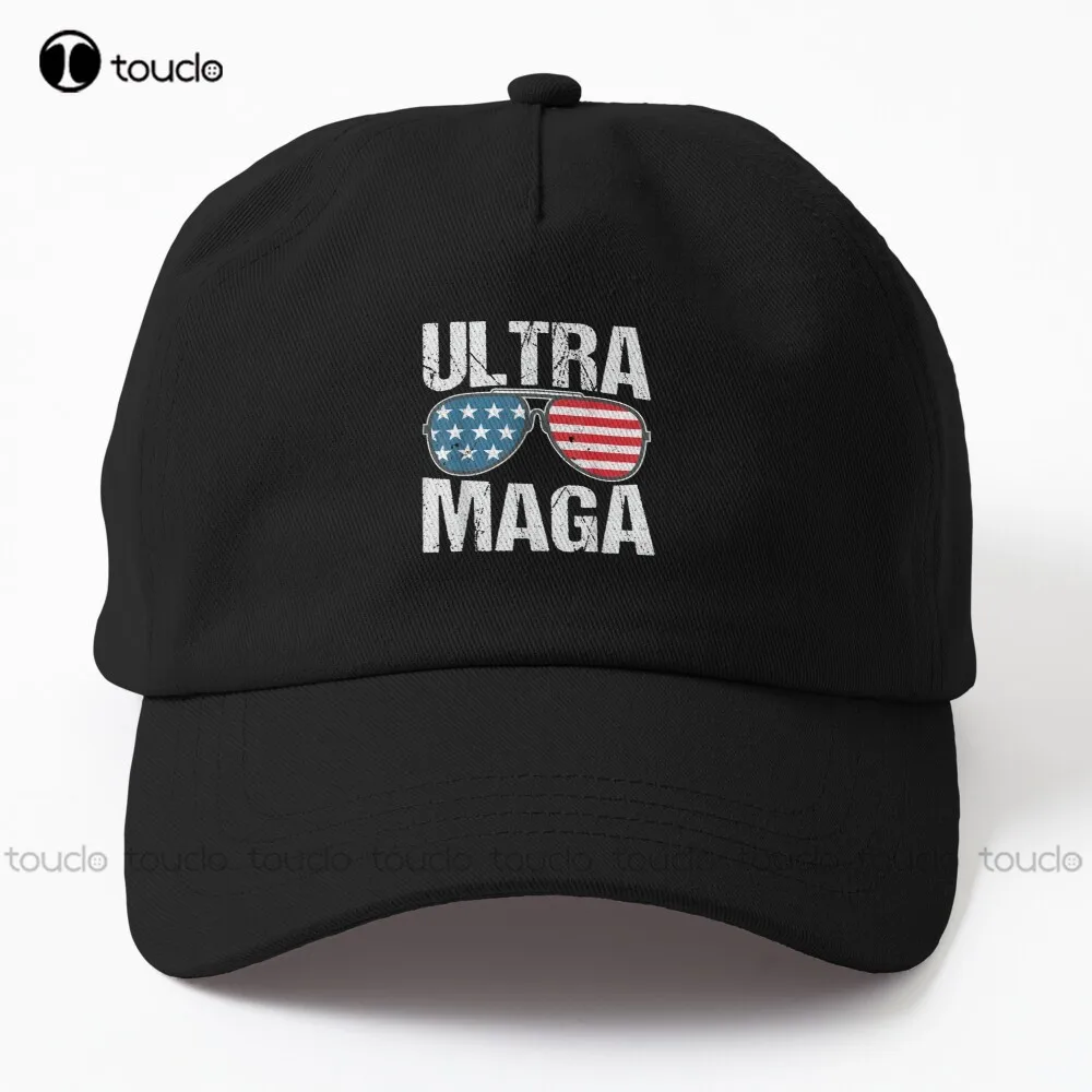 Ultra Maga Funny Anti Biden Us Flag Pro Trump Trendy Dad Hat Trump 2024 Blue - £13.99 GBP