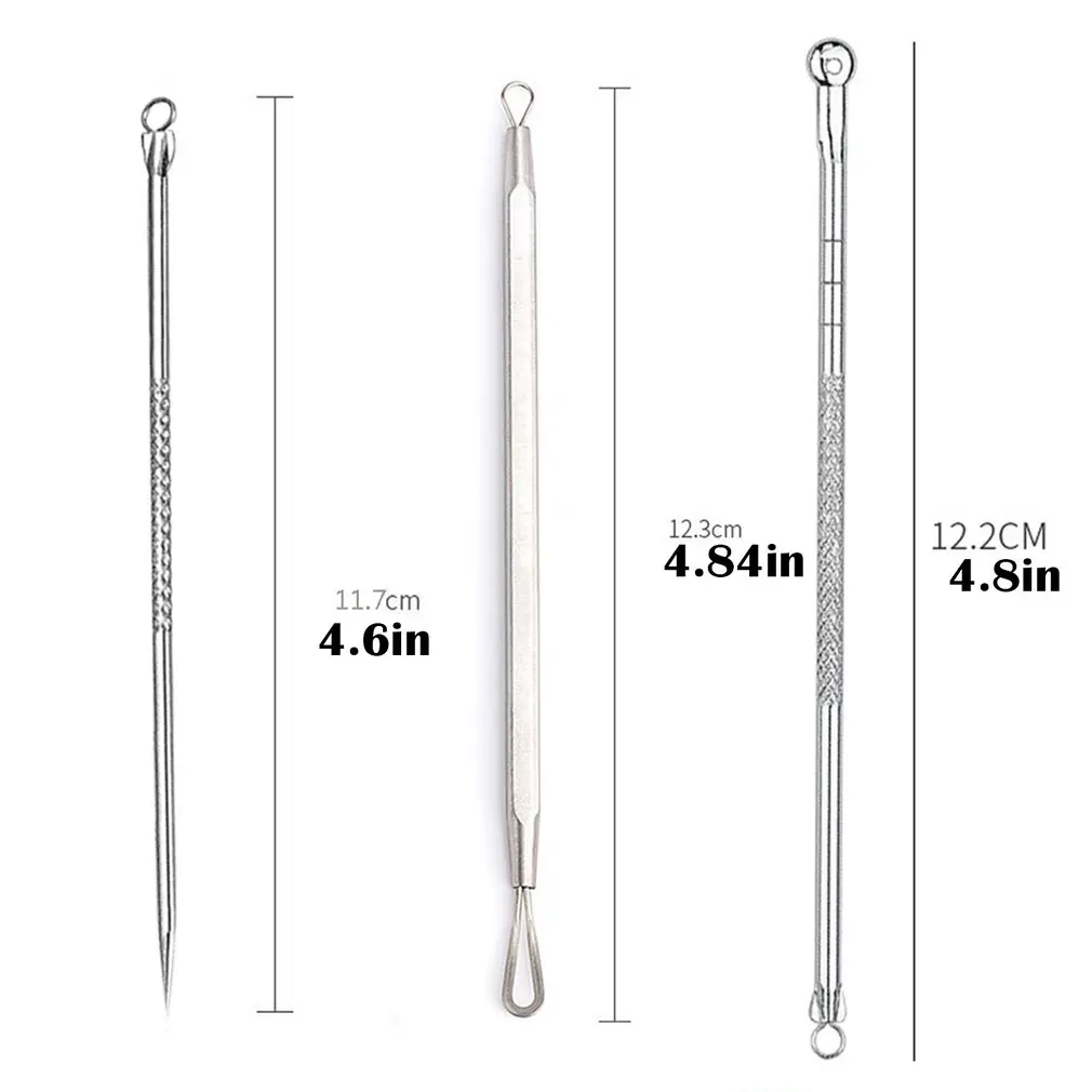 House Home 3pcs Double Stainless Steel Acne Needle Acne Removal Tool Face Spot C - £19.77 GBP
