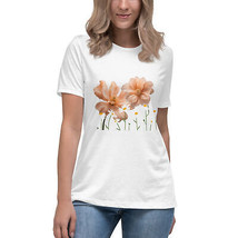 New Bella + Canvas Womens Relaxed Tee Shirt Floral Short Sleeve Crew Neck - £13.45 GBP+