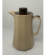 Vtg MCM Coffee Carafe Helios Brown Speckled Two Tone Glass Insert W. Ger... - $24.70