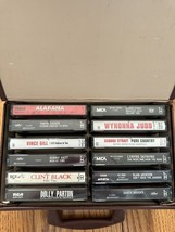 12 Cassette Carrying Case Filled With 12 Country Cassettes - $50.00