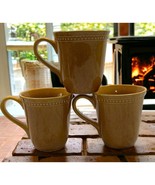 Pier 1 Imports Spice Route Ginger Coffee Mugs Lot of 3 Cup Stoneware Bea... - £25.89 GBP
