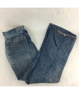 Womens Straight Leg Jeans Blue Zip Fly Mid Wash Ultra Low Rise Pockets C... - $22.18 CAD
