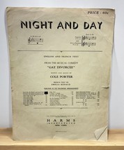 Night and Day Vintage Piano Sheet Music from Gay Divorcee Cole Porter 40s - £6.62 GBP