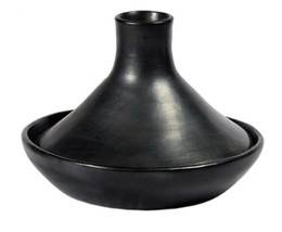 Tajine Tagine Black Clay 100% Handmade Diameter 11&quot; Hight 7.8&quot;  Unglazed  - £67.59 GBP