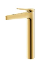 GT Polished gold single handle bathroom vessel sink faucet. Gold tall faucet - £305.08 GBP