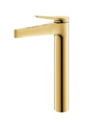 GT Polished gold single handle bathroom vessel sink faucet. Gold tall fa... - $528.07 CAD