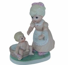 Homco Figurine baby boy bubble bath barrel Mothers Day Home Interior Gift vtg - £18.95 GBP