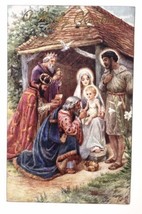 Raphael Tuck &amp; Sons Oilette A Happy Christmas PC Nativity 3 Wise Men Tucks - £13.36 GBP