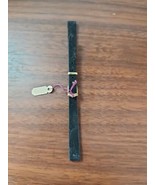 vintage mid century 9 MM black velour watch strap gold buckle - €15,27 EUR