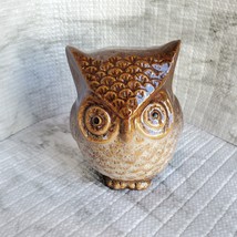 Ceramic Owls, set of 3, Decorative Accents, Fall Decor, orange green brown image 10
