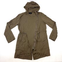 BE COOL Los Angeles Size S Olive Green Drawstring Waist Hooded Jacket Chico - $24.99