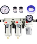 Compressed Air Double Filter And Regulator, Air Drying System, Air Compr... - $83.64 CAD