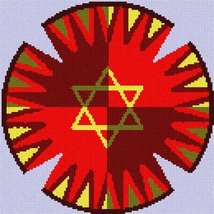 Pepita Yarmulka Checkerburst Needlepoint Kit - $50.00+