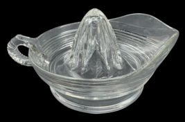 Vintage Clear Glass Citrus Juicer Reamer with Handle 8&quot; Spout for Pourin... - $24.00