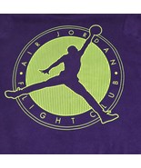 VTG Air Jordan Flight Club Sweatshirt Men Large Purple Nike Jumpman Crew... - $24.75