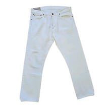 Polo Ralph Lauren Slim Straight Jeans 625 White Denim Pants Mens 33x32 - $25.69