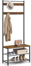 Vasagle Coat Rack, Hall Tree With Shoe Storage Bench, Entryway Bench With Shoe - £57.93 GBP