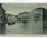 Venice Italy Grand Canal UDB Postcard Guistinion and Foscari Palaces - $13.86