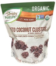 Simply Nature Keto Coconut Clusters In Dark Chocolate 10 Oz Organic - $16.90