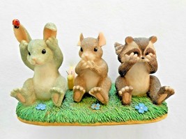 Fitz &amp; Floyd Charming Tails Hear See And Speak No Evil Rare Retired Collectible - £16.06 GBP