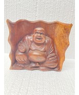 fat wooden buddha with wall 6”x7” - $1,505.20 MXN