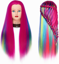 Training Head 26-28 Mannequin Head Hair Styling Manikin Cosmetology Doll... - £23.00 GBP