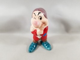 Vintage Walt Disney Productions Grumpy Figurine Snow White Dwarf Ceramic 2 3/4&quot; - £11.18 GBP