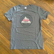 NEW Coors Light Mens Mountain "Born in the Rockies" Logo Heather Gray T-Shirt M - $19.75