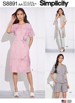 Simplicity Sewing Pattern 8891 10144 Dress Pants Shorts Top Plus Size 20... - £6.32 GBP