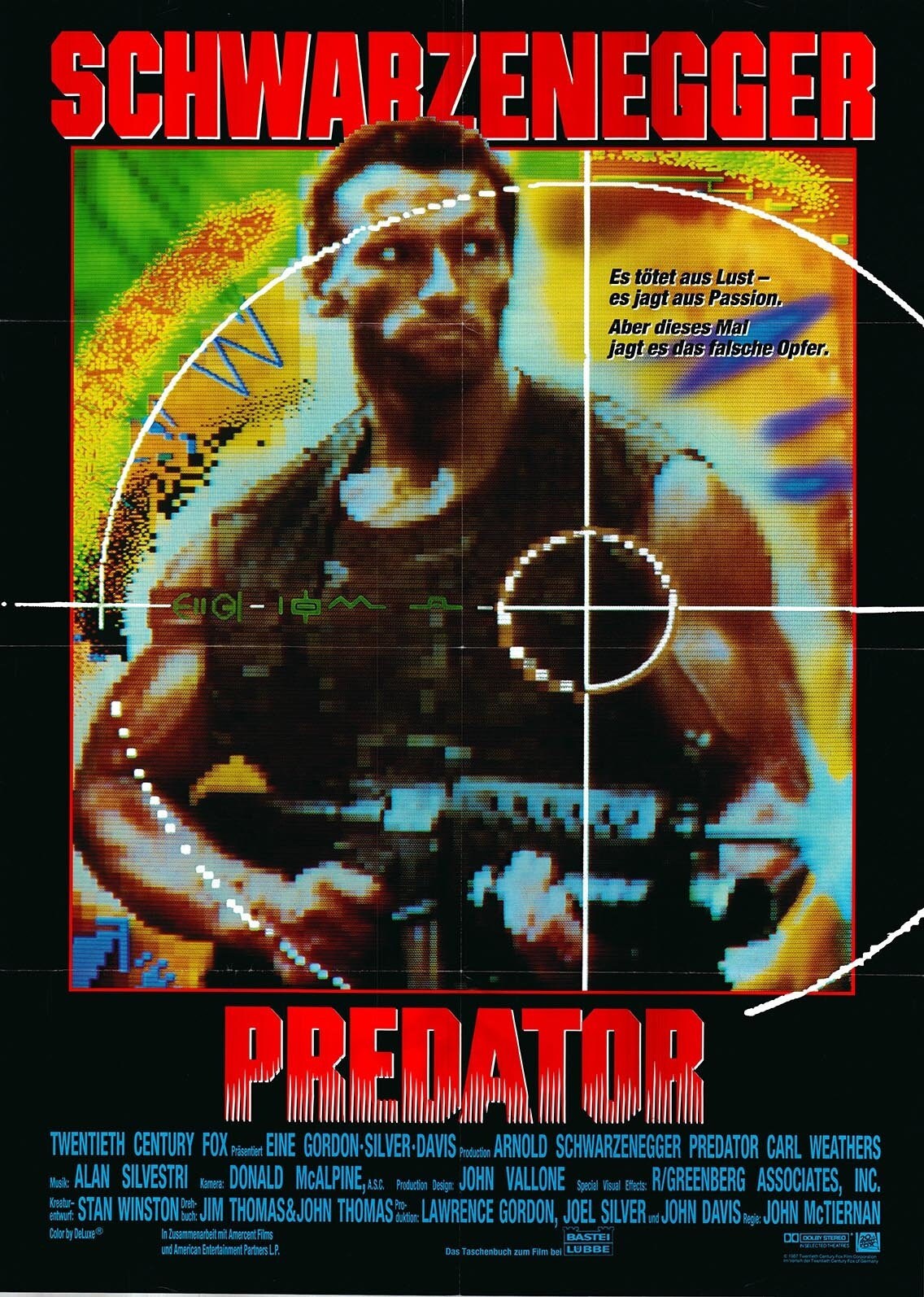 Primary image for Predator original 1987 vintage German one sheet movie poster