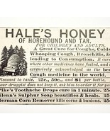 1885 Medical Hale&#39;s Honey Horehound Quack Medicine Advertisement Antique 1 - $28.05 CAD