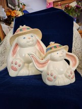 Treasure Craft Easter Bunny Cookie Jar and Teapot - £63.15 GBP