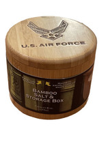 Totally Bamboo Salt &amp; Storage Container with US Air Force Etched Lid NWT - £8.79 GBP