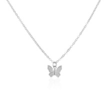 New Simple Butterfly Pendant Necklace Choker Clavicle Chain Women Jewelry Gifts - £4.78 GBP