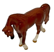 Vintage Breyer Reeves Miniature Micro Brown Horse Figure with White Feet 1.75 In - £7.05 GBP