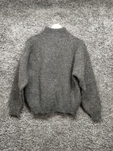 Vintage LL Bean Coatigan Mens Large Long Gray Wool Alpaca Blend Gray USA... - £55.61 GBP