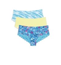 No Boundaries Juniors No Show Blooms/Lime/Wash lace Panty 3pk Cheeky Siz... - €8,49 EUR
