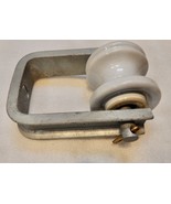 MW Porcelain Spool Insulator 3&quot; C-M 53-2 &amp; Steel C Metal Clamp Bracket N... - $13.99