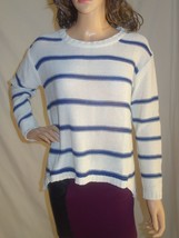 Tavi knit Sweater navy white stripe scoop neck Size Large new - $29.50