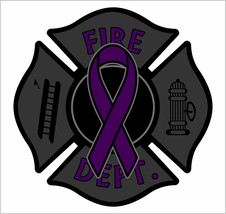 Breast Cancer Fire Dept Maltese Blackout Decal - $4.95+