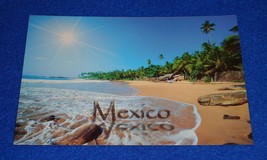 ***Brand New*** Extraordinary Unused Mexico Beach Postcard Shoreline Palm Trees - £3.18 GBP