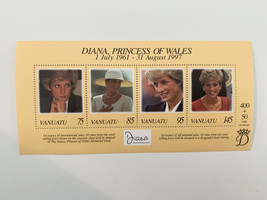 Diana Princess of Wales commemorative stamp set - £19.98 GBP