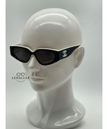 NIB Chanel 6056 Black &amp; White Cat Eye Sunglasses with CC Logo – 100% Aut... - $370.50