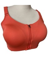 All In Motion Women&#39;s High Support Zip Front Sports Bra 34DD Orange Comfort - $410.41 MXN
