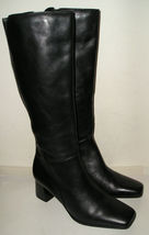 NATURALIZER Women&#39;s Black Smooth Leather Dress Zipper Boots Shoes 6 M NE... - $49.99