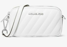 Michael Kors Rose Quilted Convertible Belt Bag White Silver 35T0SXOC1I N... - $83.15