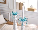 Set of 2 Faceted Chandelier Bobeches by Valerie in Blue - $193.99