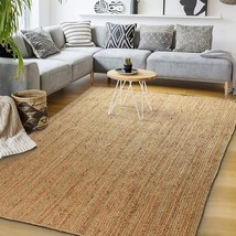 Signature Loom Handcrafted Farmhouse Jute Accent Rug (8 Ft X 10 Ft) - Soft &amp; - £240.30 GBP